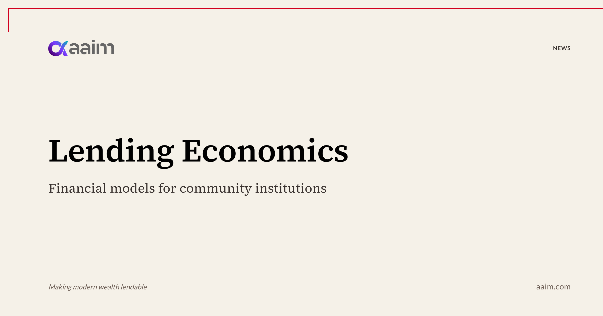 Economics - Aaim Institutional - Aaim Institutional